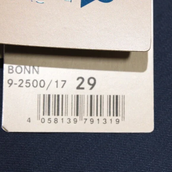 Meyer NWT Dress Pants Size 29 (Stocky US 44) Bonn In Solid Blue Polyester Blend